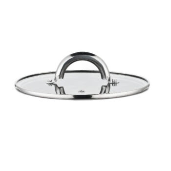 Cratita din inox, compatibila cu plita cu inductie, cu capac din sticla, 24 cm, 5.70 l, Grunberg GR7024
