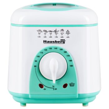 Friteuza Hausberg HB 1320 A-T, 950 W, 1 L, Alb/Turcoaz