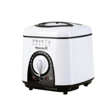 Friteuza Hausberg HB 1320NG, 950 W, 1 L, Alb/Negru
