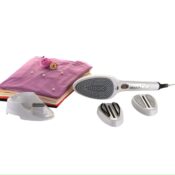 Fier de calcat vertical Hausberg HB7885, 1100W , Talpa ceramica, Accesoriu detasabil, 2 Perii, Mov