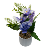 Floare decorativă în ghiveci flori albastre