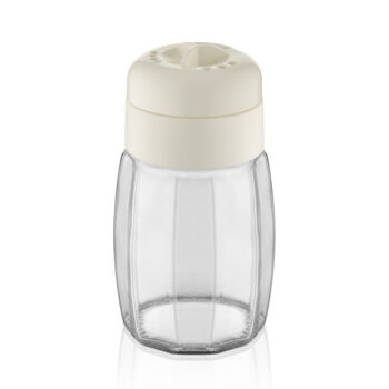 Recipient 100 ml, din sticla, cu capac din plastic, Qlux C00283