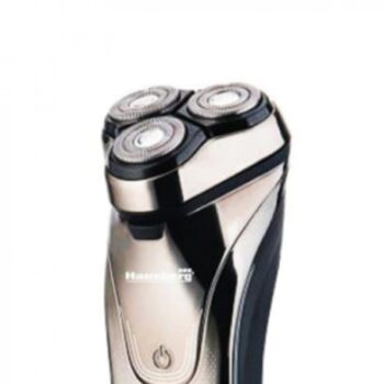 Aparat de ras Hausberg HB-72, 220 V, acumulator, rezistent la apa, 3 lame, inel dublu, accesorii incluse, Gri