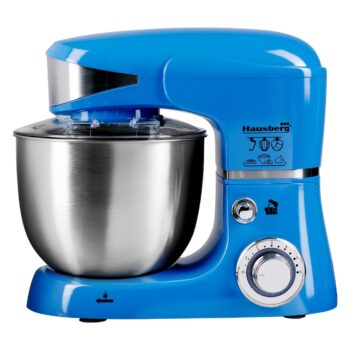 Mixer planetar cu bol din inox Hausberg HB-7620BL, 1000 W, 6 trepte, 5 L, Albastru