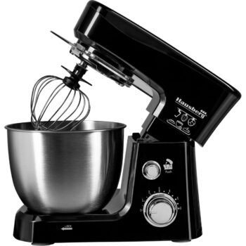 Robot de bucatarie Hausberg HB-7625NG, Bol inox 3.5 L, 700 W, 6 trepte, Negru