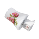 Lampă de veghe din ceramică, decorată cu 3 flori roz