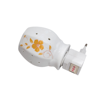 Lampă de veghe din ceramică, decorată cu flori aurii Lampă de veghe din ceramică, decorată cu flori aurii