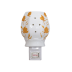 Lampă de veghe din ceramică, decorată cu frunze aurii