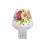 Lampa de veghe din ceramica decorata cu trandafiri, 11x7
