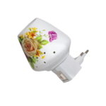 Lampa de veghe din ceramica decorata cu trandafiri, 11x7