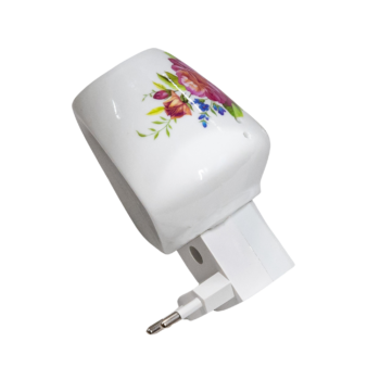 Lampa de veghe din ceramica decorata cu trandafiri, 11x7