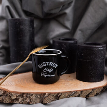 Set 6 cani Bistrot Negru, 120 ml