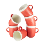 Set 6 cani crosetate Rosii, 320 ml