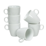 Set 6 căni Albe Lucioase, 210 ml
