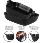 Set 3 vase termorezistente Marimi mixte, Negru Mat