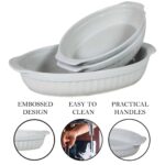 Set 3 vase termorezistente Alb Marimi mixte