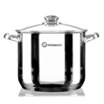 Oala din inox cu capac din sticla , 6.5 l , Grunberg GR2122
