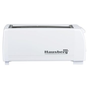 Prajitor de paine Hausberg HB-185A, 1300 W, 4 felii, declansare automata, Alb