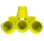 Set 6 pahare de 90 ml cu model Verde Neon, Cesiro