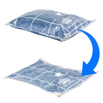 Set 3 saci/pungi din plastic transparent, pentru haine, pentru vidat, 50 x 70 cm, Grunberg CV5070