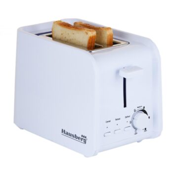 Prajitor de paine Hausberg HB-195A, 750 W, 2 felii, functie decongelare, functie reincalzire, 6 trepte putere, alb Prajitor de paine Hausberg HB-195A, 750 W, 2 felii, functie decongelare, functie reincalzire, 6 trepte putere, alb