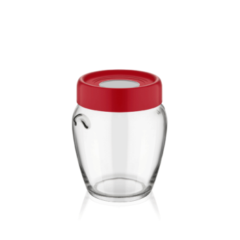 Borcan din sticla cu capac din plastic , Qlux C00138