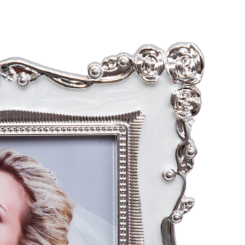 Ramă foto albă elegantă (24x18 cm)