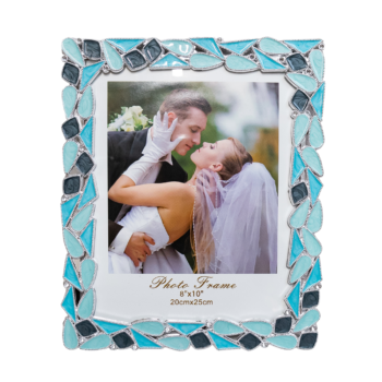 Ramă foto cu decorațiuni albastre (29x24 cm) Ramă foto cu decorațiuni albastre (29x24 cm)
