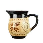 Carafa din ceramica decorata cu motive traditionale de 800 ml, Cesiro Accesorii servire