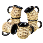 Set 6 cani cu model Rustic, Cesiro