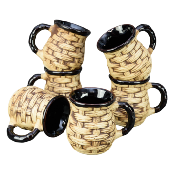 Set 6 cani cu model Rustic, Cesiro Set 6 cani cu model Rustic, Cesiro