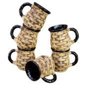 Set 6 cani cu model Rustic, Cesiro