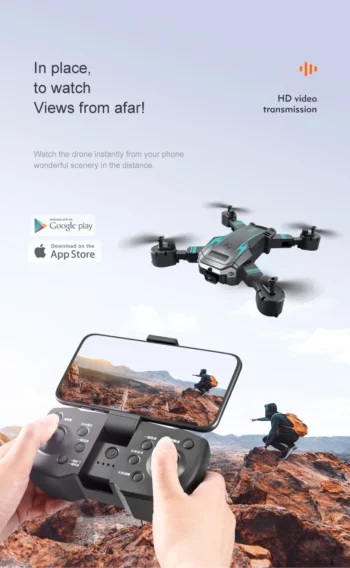 Dronă KBDFA New G6 Professional Foldable Quadcopter Aerial S6 HD Camera GPS RC Helicopter FPV WIFI Mod de evitare a obstacolelor - Galben
