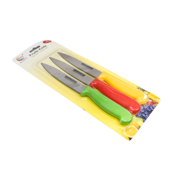Set 3 cuțite colorate (dimensiune lamă 11 cm)