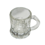 Set 6 pahare sticlă transparente pentru vișinată, cu toartă, 25 ml