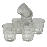 Set 6 pahare pentru shot din sticla transparente, 55 ml