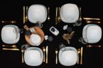 Set farfurii 18 piese, pentru 6 persoane, Ice, Cesiro, Portelan, Alb