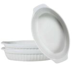 Set 3 vase termorezistente Alb 26x16x6 cm