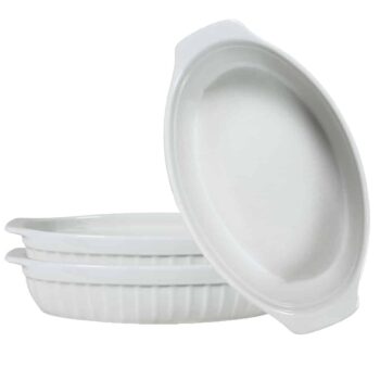 Set 3 vase termorezistente Alb 26x16x6 cm
