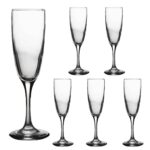 Set 6 pahare cu picior din sticla de 195 ml, Cesiro