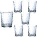 Set 6 pahare din sticla cu model de 155 ml Cesiro