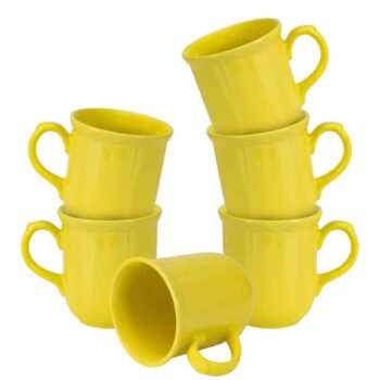 Set 6 cani Galben, 300 ml Set 6 cani Galben, 300 ml