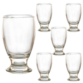 Set 6 pahare cu picior mic din sticla de 135 ml, Cesiro Set 6 pahare cu picior mic din sticla de 135 ml, Cesiro