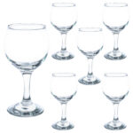 Set 6 pahare cu picior din sticla de 210 ml, Cesiro