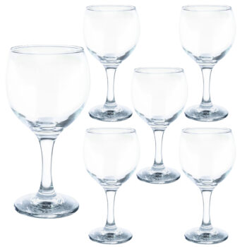 Set 6 pahare cu picior din sticla de 165 ml, Cesiro