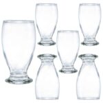 Set 6 pahare cu picior mic din sticla de 280 ml, Cesiro