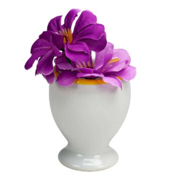 Suport de ou cu model Alb/Galben, 6 cm inaltime