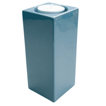 Suport de lumânare, Ceramica, 20 cm, Albastru Indigo Suport de lumânare, Ceramica, 20 cm, Albastru Indigo