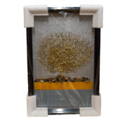 Tablou cu Copac auriu realizat din metal, 60x40 cm