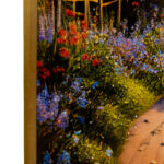Tablou peisaj de tara decorat cu pietricele transparente, 93x63 cm